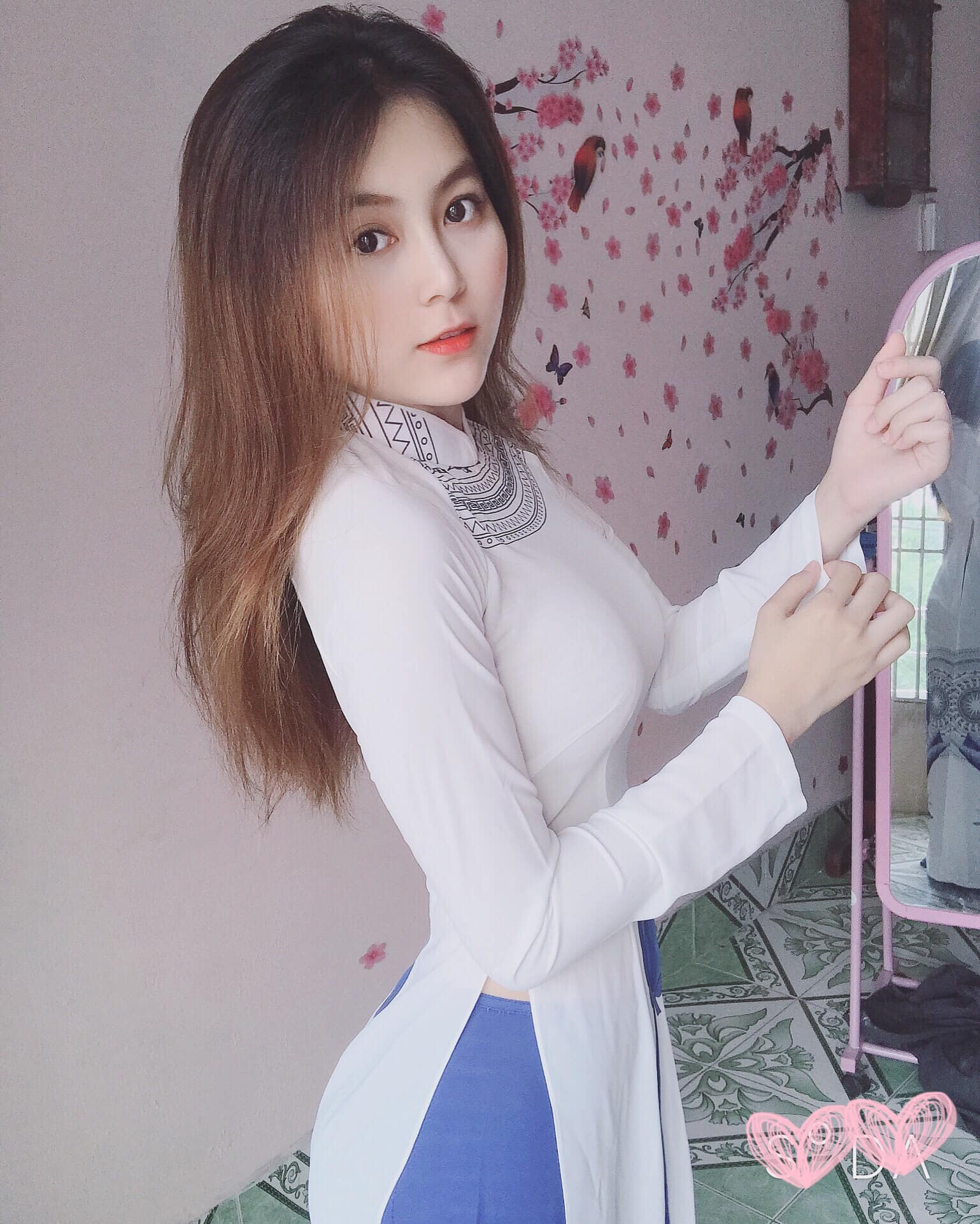 Sexy Girl, Girl cute, Girl dễ thương, Áo dài, Cô giáo Trân TRần TRan.tran1996