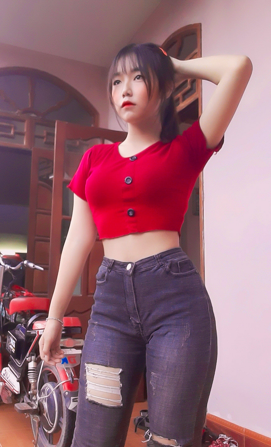 Girl xinh cute, gái xinh Trương Kiều aigidayztroi