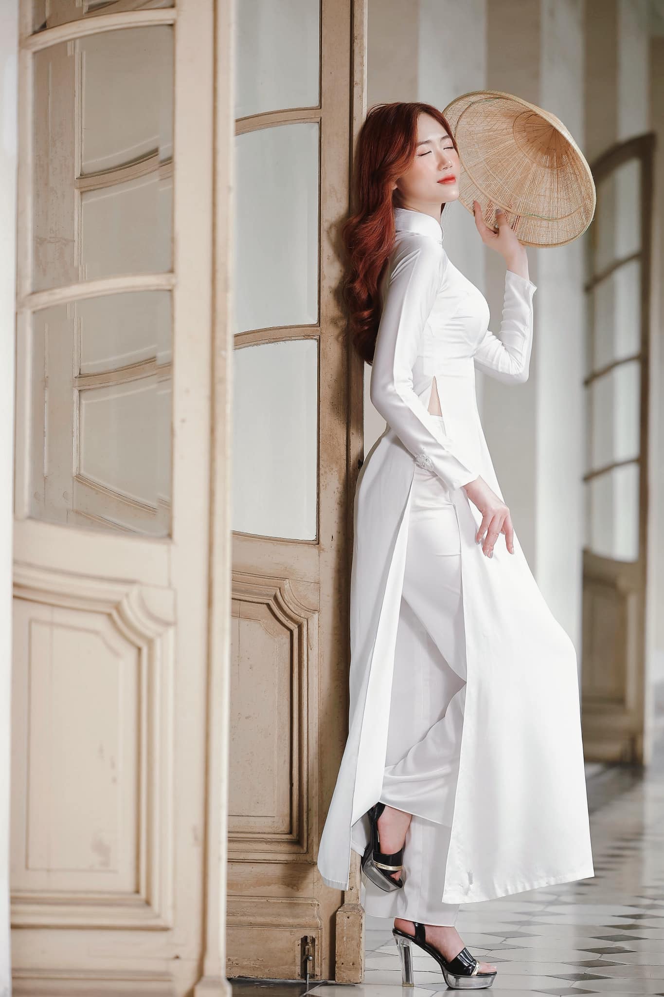 áo dài, trắng Nguyễn Lan Nhi Hoa Khôi, Đại diện đội tuyển Hàn Quốc, Hot girl WorldCup, WorldCup 2022